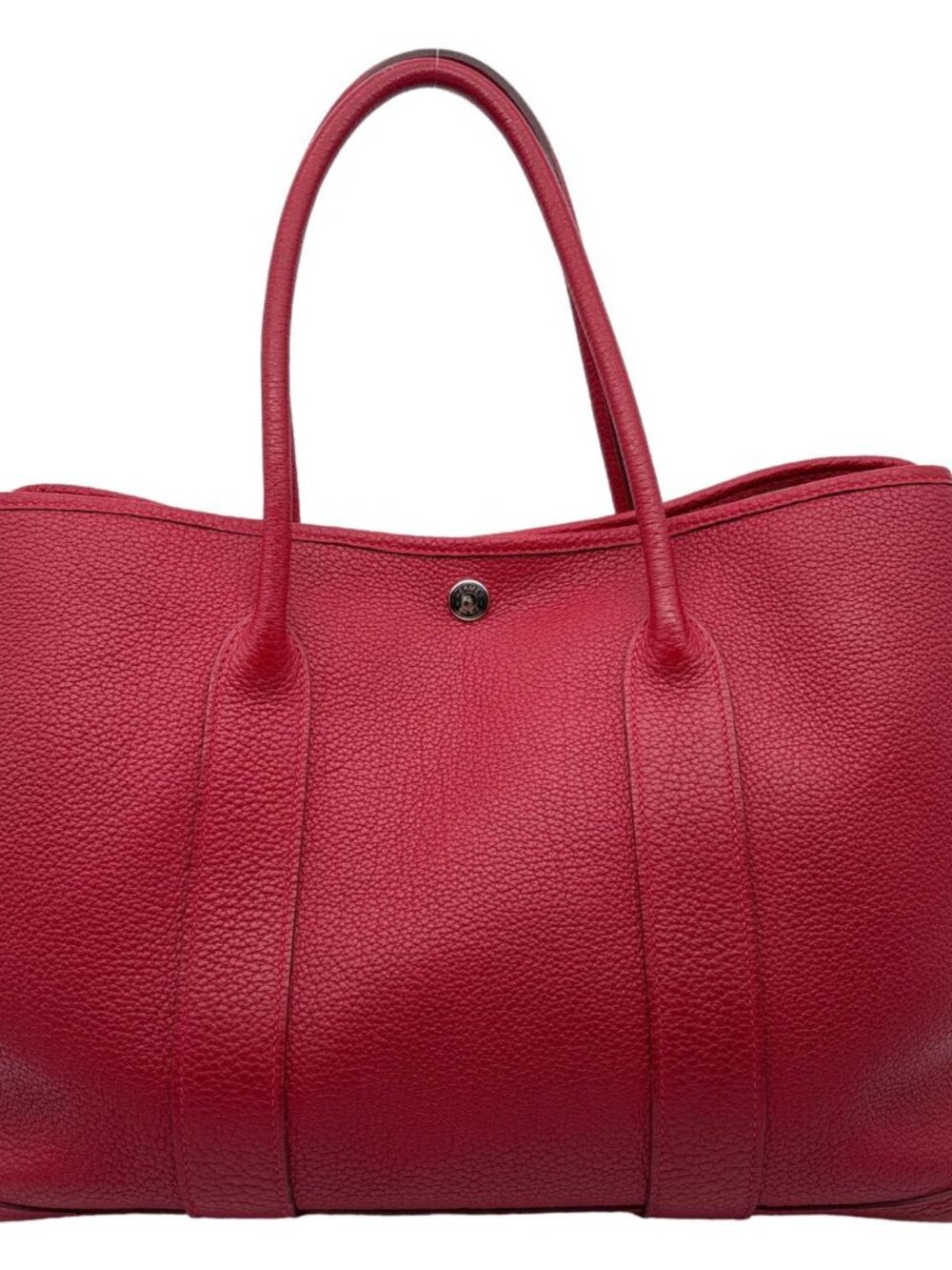 Hermes  Garden Party 36 Negonda Leather Tote Bag Red